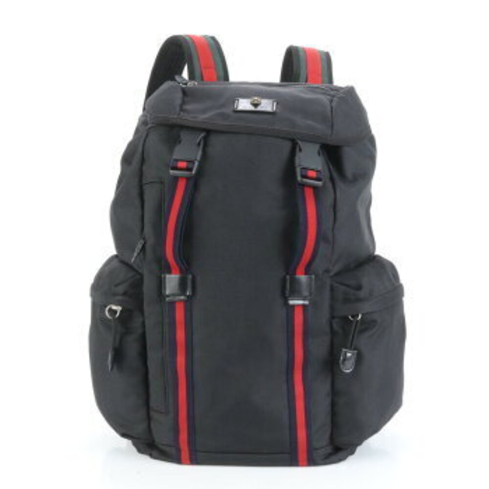 Gucci Tiger Head Web Leather Backpack Business